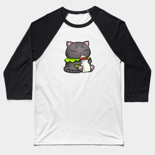 Cute Tabby Baby Cat Baseball T-Shirt